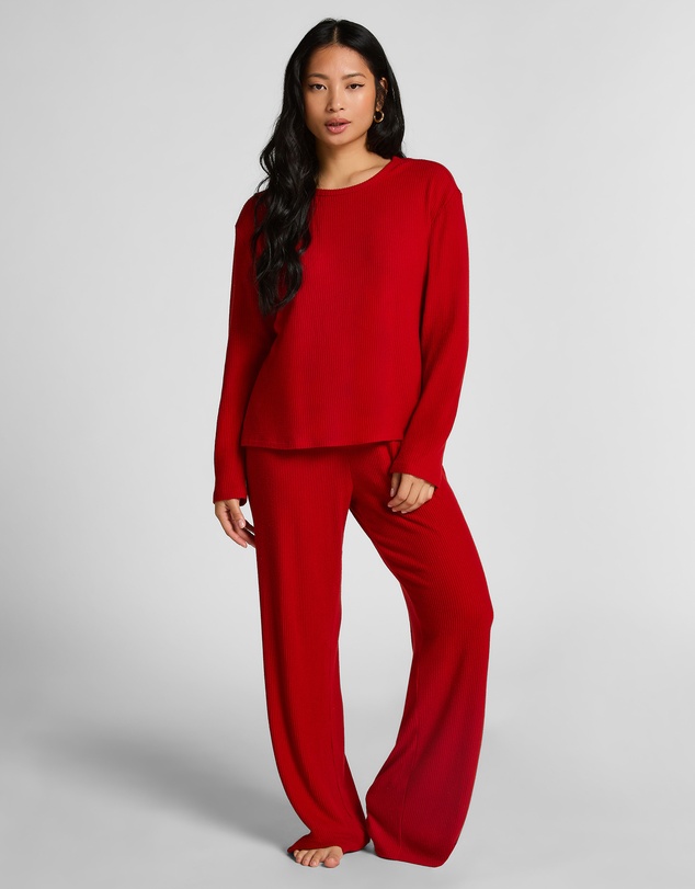 Hunkemoller - Long Sleeve Brushed Rib Jersey Top