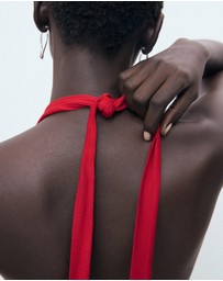 M.N.G - V-Neck Top With Open Back
