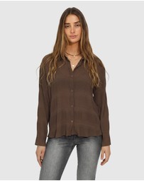 Belle & Bloom - Yoko Shirred Chiffon Blouse