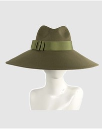 Max Alexander - Wide Brim Olive Winter Hat