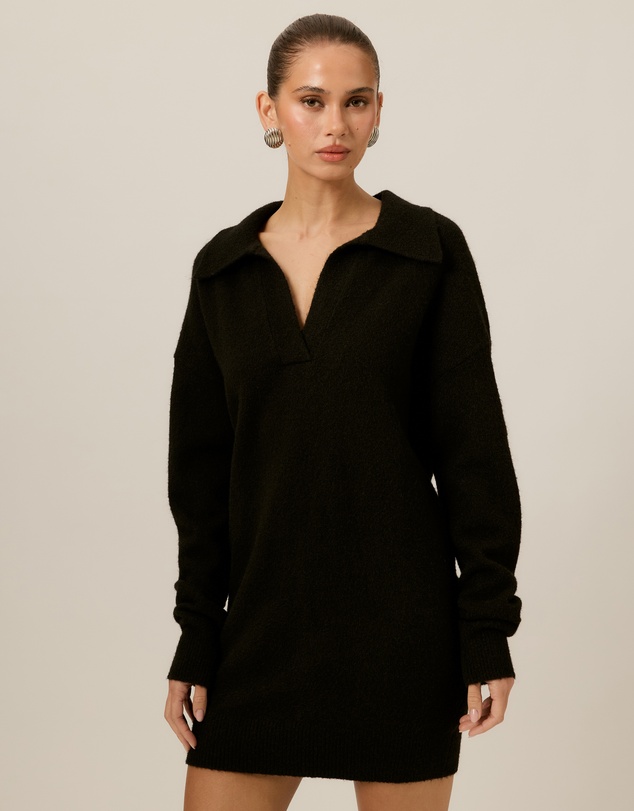 Tussah - Mia Knitted V-Neck Mini Dress