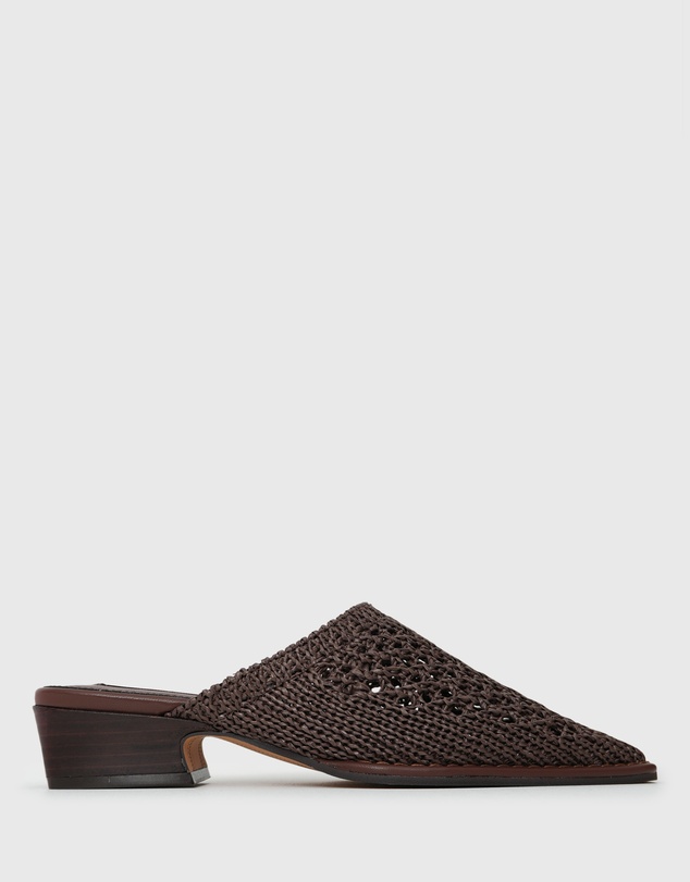 Betts - Dora Woven Low Heel Mule Shoes