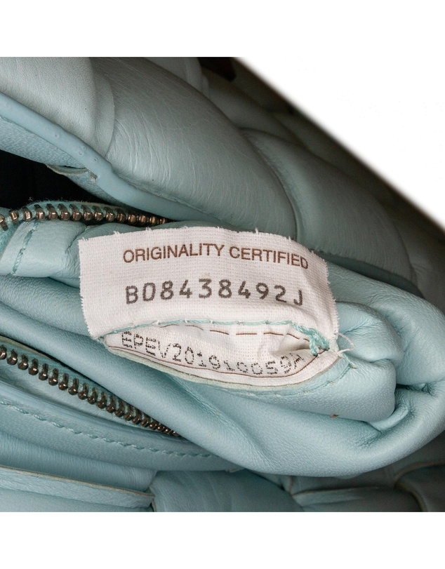 Pre-Loved by Azura Reborn - Pre-Loved Bottega Veneta Intrecciato Woven Leather Padded Cassette Bag with Clasp Closure and Interior Zip Pocket