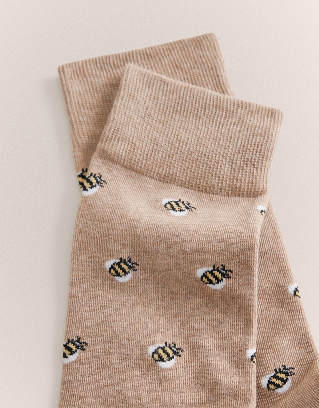 Trenery - Bumble Bee Sock in Sand Marle
