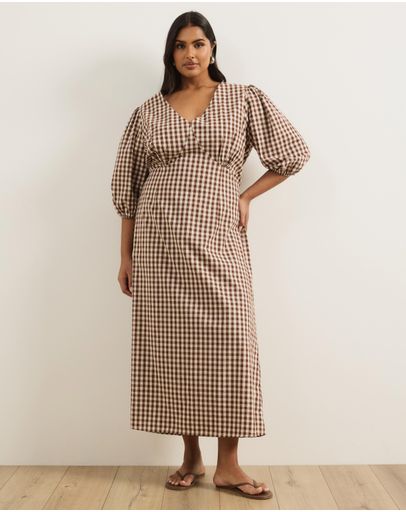 Chocolate & White Gingham