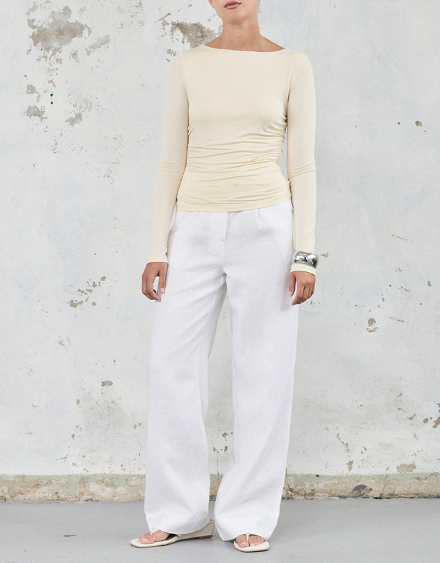 FRIEND of AUDREY - The Linen Pocket Trouser