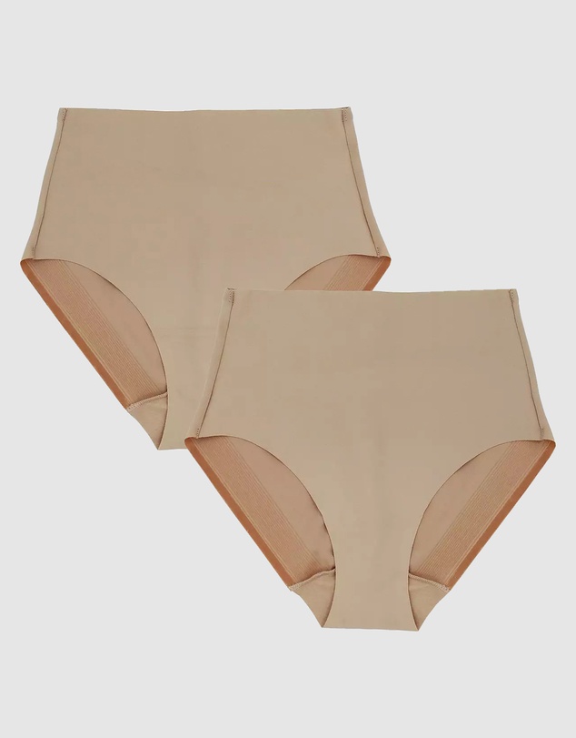 Naomi & Nicole - Light Shaping High Waist Everyday Shapewear Brief (Pack of 2)