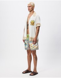 Camilla - Mid Length Boardshort With Elastic Waist