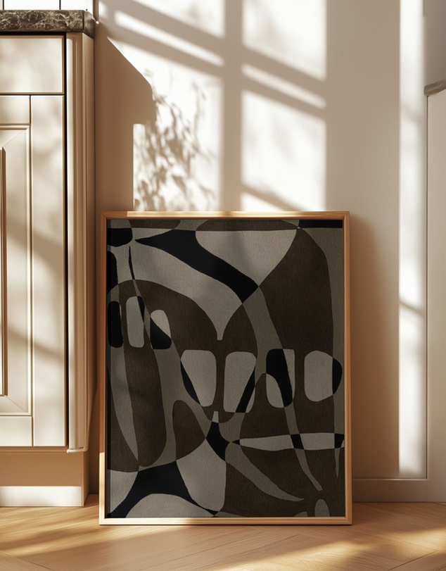 Olive et Oriel - Contour 1 by Shatha Al Dafai Art Print