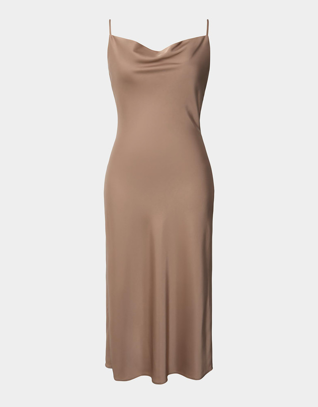 Forcast - Joy Satin Cowl Neck Dress