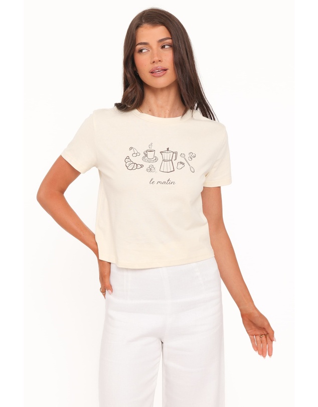Petal & Pup - Camelia Graphic Tee - Cream