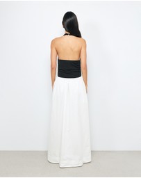 AERE - Jori Cowl Neck Midi Dress
