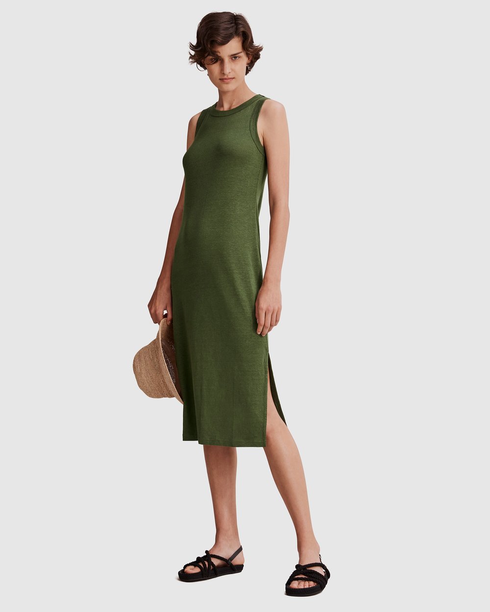 country road linen tank dress Beach Linen Jersey Tank Dress - Dresses