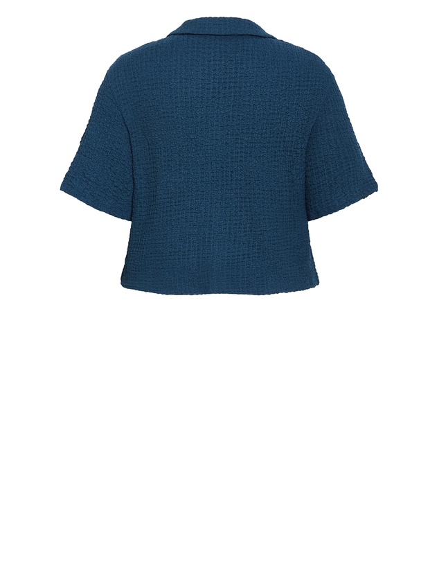 City Chic - Plus size Zoie Button Up Shirt - petrol