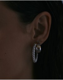 Luv Aj - The Luna Bezel Hoops