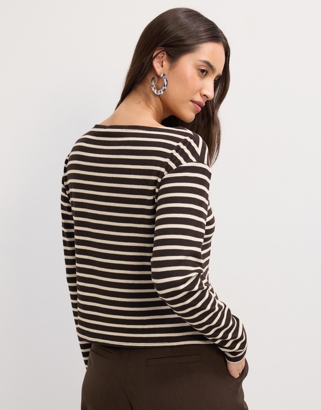 The Fated - Sasha Striped Jersey Top