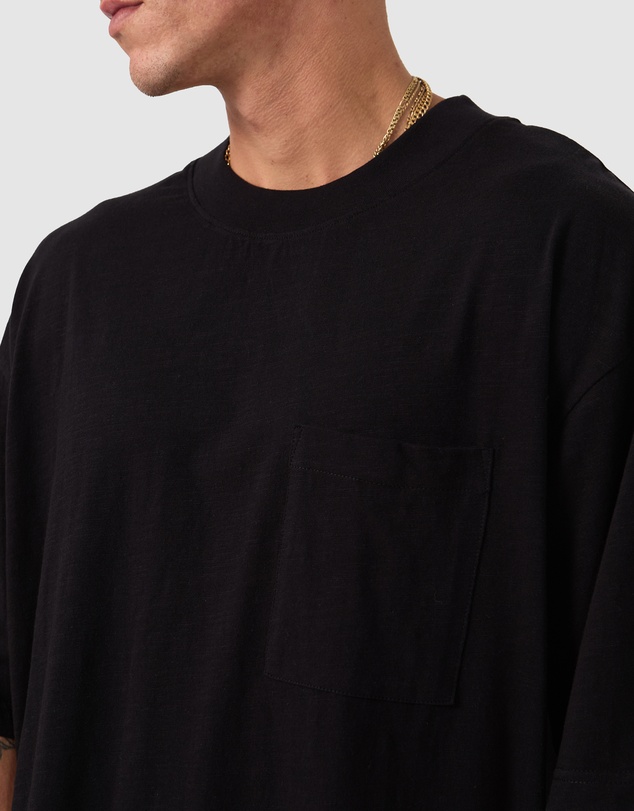Zanerobe - Cropped Slub Flow Tee Black
