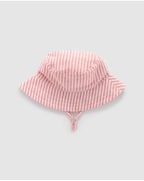 Purebaby - Christmas Striped Bucket Hat -Kids-Babies