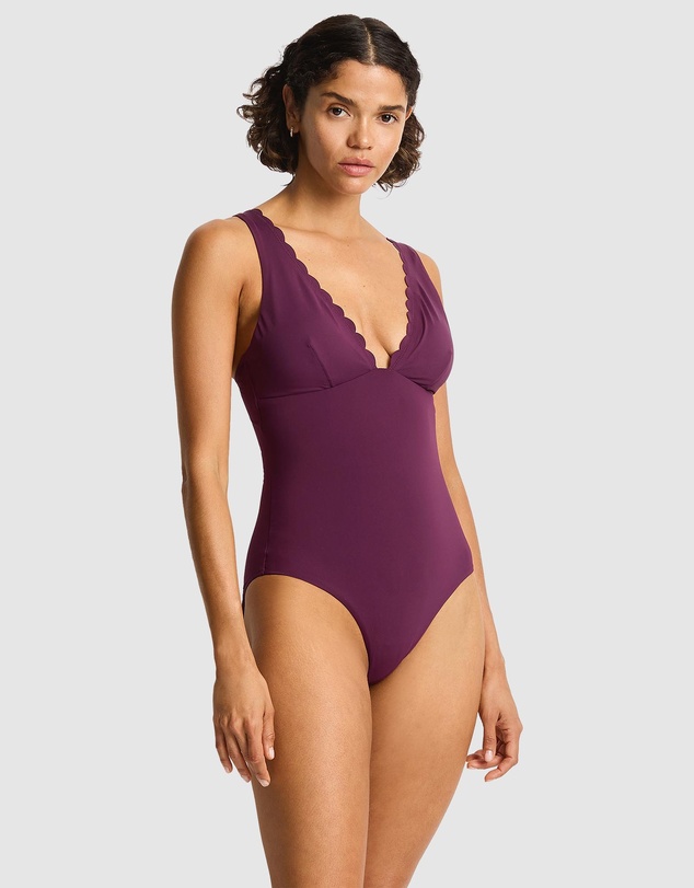 Sea Level Australia - Scalloped Longline Tri One Piece
