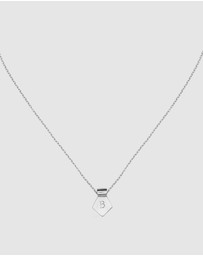 CA Jewellery - Letter B Pendant Necklace Silver