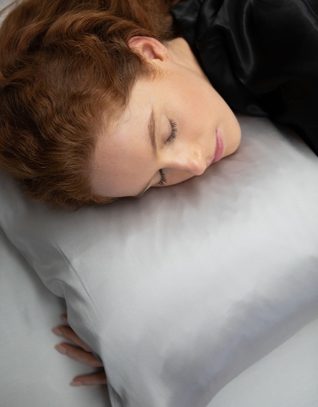Shhh Silk - Mulberry Silk Beauty Pillowcase - Grey - Queen