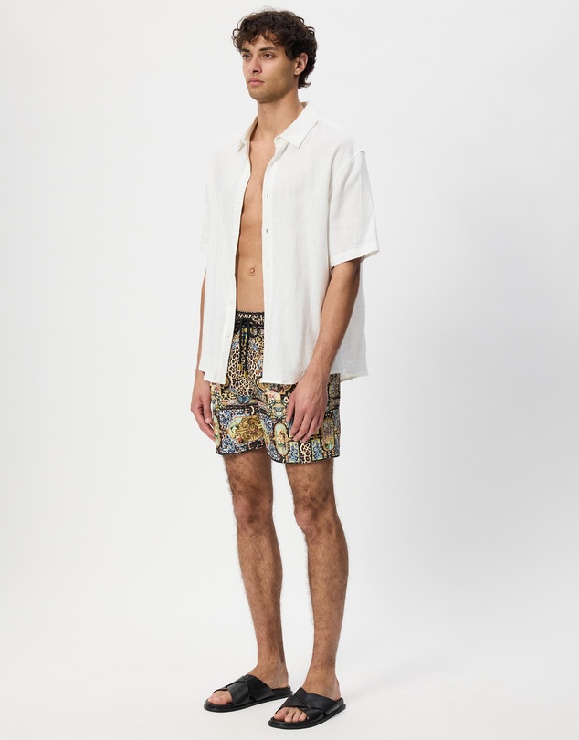Camilla - Mid Length Boardshorts With Elastic Waist