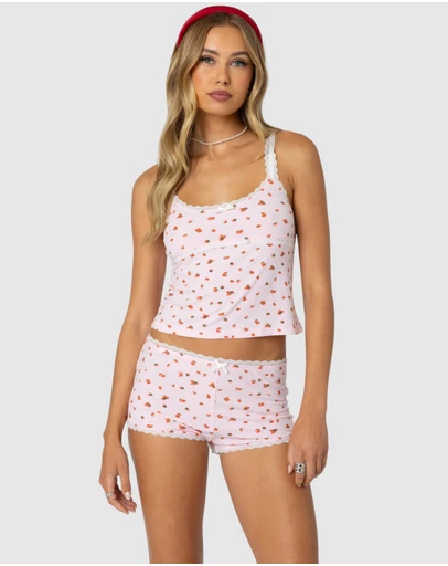 EDIKTED - Strawberry Girl Printed Tank Top