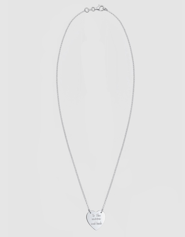 Elli Jewelry - Necklace Pendant Love Heart Wording in 925 Sterling Silver