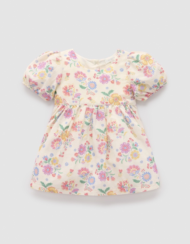 Purebaby - Linen Blend Dress -Kids-Babies