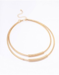 Lovisa - Gold Snake Chain Duo Layered Necklace