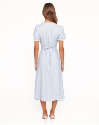 Petal & Pup - Francine Lace Midi Dress - Blue Ditsy Floral
