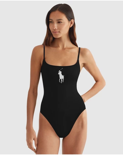 Polo Ralph Lauren - Kennedy High Leg Low Back One-Piece Swimsuit