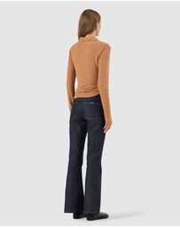 Rolla's - Daisy Lace Long Sleeve Shirt - Caramel