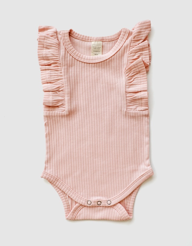 WITH LOVE FOR KIDS - Shimmy Wide Rib Tank Onesie - Babies