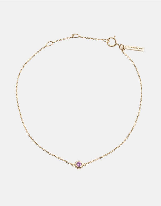 Kirstin Ash - Petite Birthstone Bracelet February Amethyst