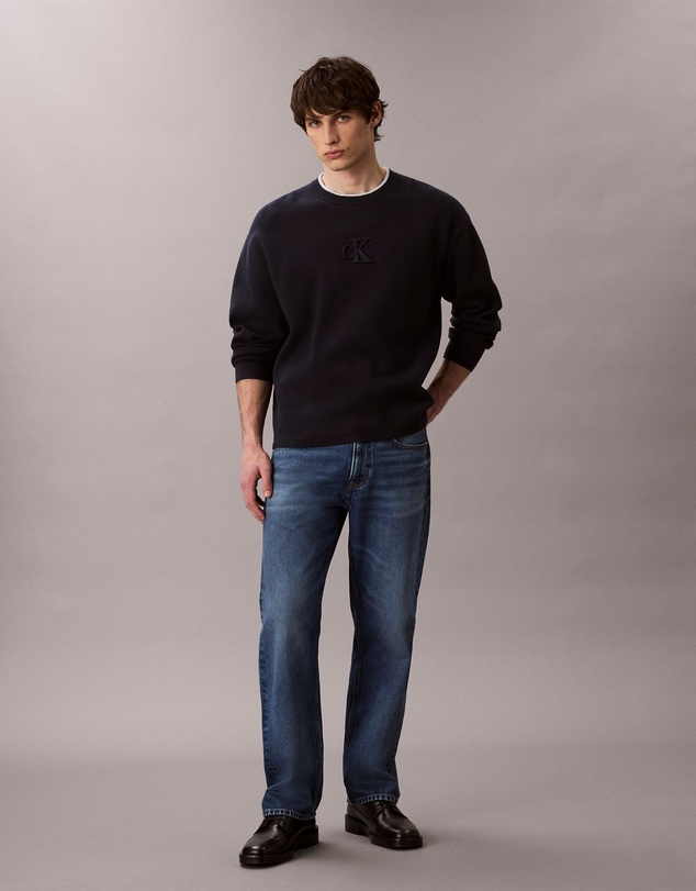Calvin Klein Jeans - Embossed Monogram Logo Relaxed Sweater