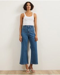 Atmos&Here - Luella High Rise Crop Flare Jeans