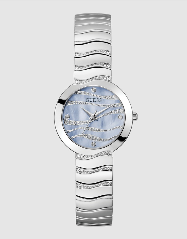 GUESS - Guess Ladies Silver Tone 30mm Analogue Watch