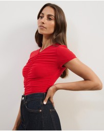 Atmos&Here - Delilah Gathered Mesh Top