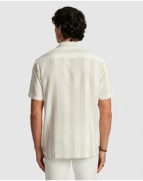 yd. - Aruba Stripe Cotton Shirt