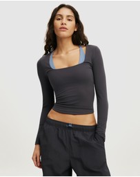 Cotton On Body Active - Ultra Soft Square Neck Long Sleeve Top