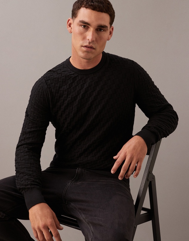 Calvin Klein - Basketweave Cotton Wool Jumper