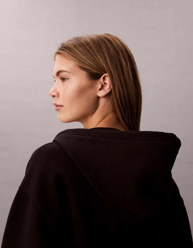 Calvin Klein Jeans - Cropped Monogram Zip-Up Hoodie