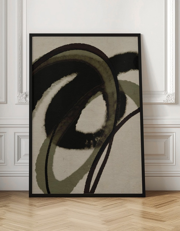 Olive et Oriel - Green Water Color No 2 by Treechild Art Print