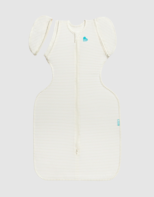 Love to Dream - Swaddle Up™ Transition Bag 0.2 TOG Stretch Cotton Breton Stripe Tan