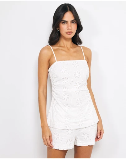 AERE - Vivi Cotton Broderie Cami Top