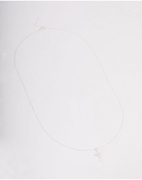 Lovisa - Sterling Silver Cubic Zirconia Marquise Cross Necklace