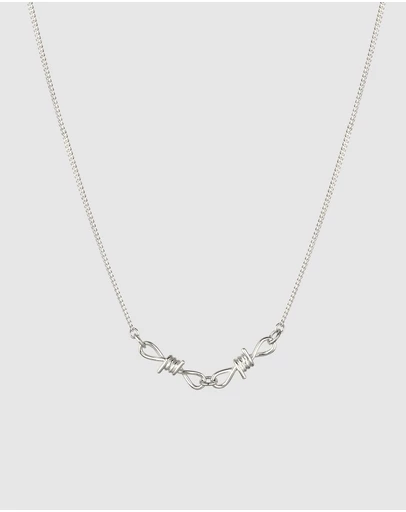 Kuzzoi - ICONIC EXCLUSIVE - Barbed Wire Pendant Necklace in 925 Silver