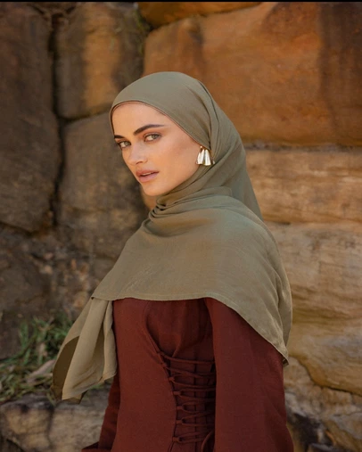 Mod Squad - Double Stitch Hijab- Khaki