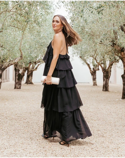 Petal & Pup - Chasity Halterneck Maxi Dress - Black